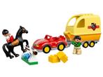 Duplo Paard & Trailer - Sint/Kerstcadeau!-zonder doos, Ophalen of Verzenden, Zo goed als nieuw, Complete set, Duplo