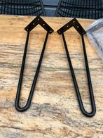 4x stalen hairpin tafelpoten (Nieuw in doos), Tafelpoot, Nieuw, Minder dan 50 cm, Ophalen of Verzenden