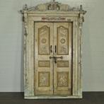 23825 Deur Voordeur Huisdeur 1870 Teak, Doe-het-zelf en Verbouw, Deuren en Horren, Ophalen, Gebruikt, Hout