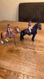 Schleich 2 paarden met 2 ruiters (incl zadel en halster), Kinderen en Baby's, Speelgoed | Overig, Jongen of Meisje, Ophalen of Verzenden