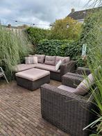 Wicker Loungeset - Hoekbank, 2 Fauteuils, Chest Lounge, Tuin en Terras, Tuinsets en Loungesets, Ophalen