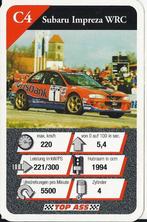 Kw2102 autokaartje autosport subaru impreza wrc (c4), Ophalen of Verzenden, Zo goed als nieuw, Auto's