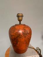 Vintage lampvoet Lampenvoet bruin oranje aardewerk, Huis en Inrichting, Lampen | Tafellampen, Overige materialen, Vintage, Ophalen of Verzenden
