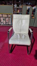 Wiite skai leren Henders & Hazel eetkamer stoelen, Huis en Inrichting, Stoelen, Ophalen, Gebruikt, Wit, Leer