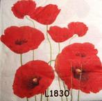 Servetten decoupage/bullet journal – klaproos L1830, Verzenden, Nieuw, Materiaal