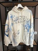 Oversized graffiti hoodie sweater trui, Beige, Maat 38/40 (M), Ophalen of Verzenden, Zo goed als nieuw