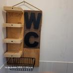 Steigerhouten closetrol houder, Huis en Inrichting, Ophalen, Bruin