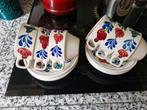 Boerenbont kopjes met schotel, Ophalen, Zo goed als nieuw, Kop(pen) en/of Schotel(s), Aardewerk