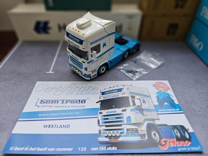 Tekno Scania R Semtrade, Hobby en Vrije tijd, Modelauto's | 1:50, Zo goed als nieuw, Bus of Vrachtwagen, Tekno, Ophalen of Verzenden