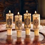 4 kaarsen in vorm van kurk/ nieuw, Nieuw, Minder dan 25 cm, Overige materialen, Beige