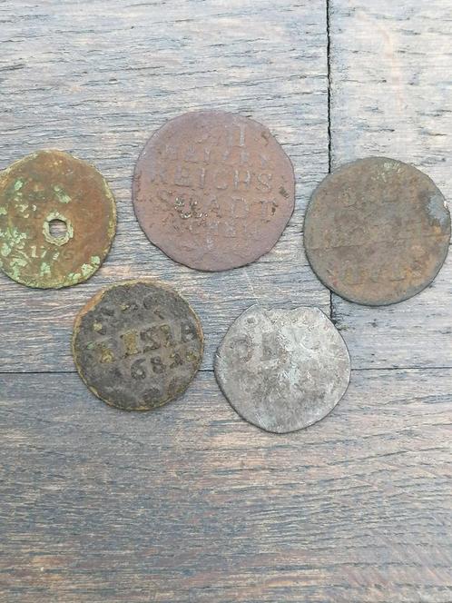 Lotje duiten oa zilver bodemvondsten, Postzegels en Munten, Munten | Nederland, Setje, Overige waardes, Vóór koninkrijk, Zilver