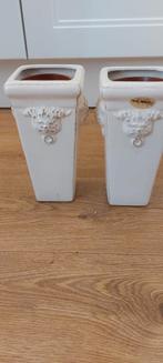 Hoge bloempotten 2×/voor mini kerststerren, Tuin en Terras, Bloempotten, Rond, Ophalen of Verzenden, Zo goed als nieuw, Aardewerk