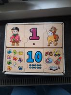 Kinder puzzel getallen  1-10, Van hout, Meer dan 50 stukjes, Ophalen of Verzenden, Zo goed als nieuw