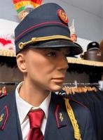 Kolbak , fanfare pet blauw met rood, alle maten, Ophalen of Verzenden, Landmacht, Nederland, Kleding of Schoenen