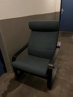 Ikea Poäng Relaxfauteuil - Zwart & Donkerblauw, Huis en Inrichting, Fauteuils, Ophalen, Gebruikt, 75 tot 100 cm, 50 tot 75 cm