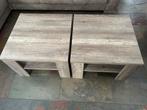 2 salontafels / bijzettafels zgan 65cm x 65cm pronto moritz, Ophalen, 50 tot 100 cm, Vierkant, 50 tot 100 cm