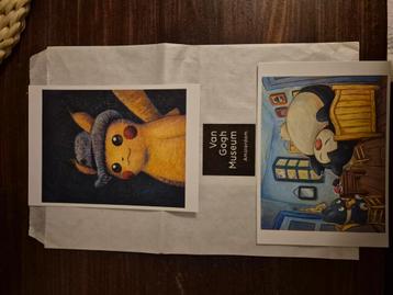 2x Pokemon x van Gogh ansichtkaarten beschikbaar voor biedingen