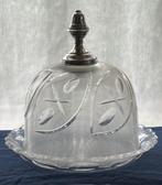 DRAADGLAZEN KAASSTOLP MET ZILVEREN KNOP, Antiek en Kunst, Verzenden, Zilver