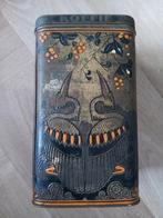 Art Nouveau, Jugendstill koffieblik, ooievaar/reigers, Verzamelen, Blikken, Ophalen of Verzenden, Gebruikt, Overige