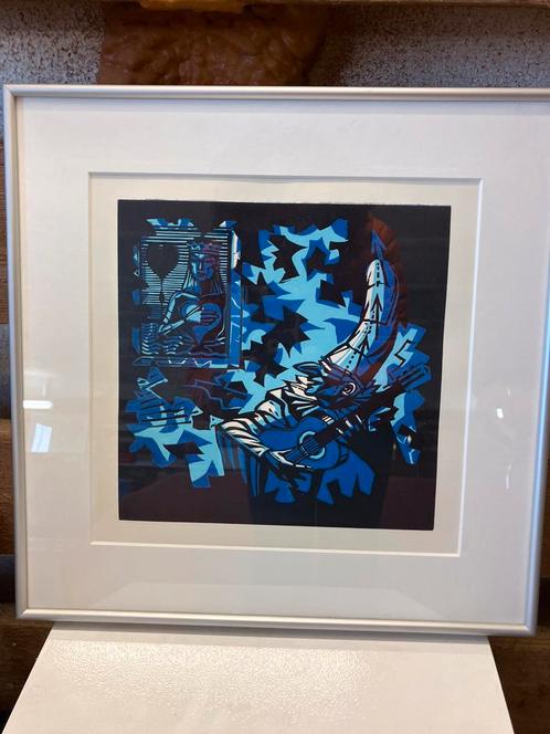 Jos Stam (1926-1985), linosnede Romeo en Julia, Antiek en Kunst, Kunst | Litho's en Zeefdrukken, Ophalen of Verzenden