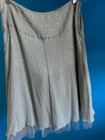 JustB zijde lichtgrijs rokje mt 42, Kleding | Dames, Maat 42/44 (L), Ophalen of Verzenden, Zo goed als nieuw, Grijs