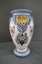Vintage Delfts Blauw vaas met Certificaat handwerk, Verzenden