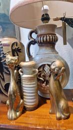 Vintagw messing figuren kat en hond, Antiek en Kunst, Antiek | Koper en Brons, Ophalen of Verzenden, Koper