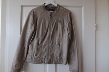 ALS NIEUW nep leren jasje merk Summum Woman maat 42 taupe beschikbaar voor biedingen