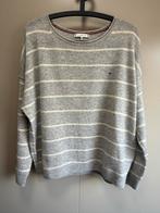 Tommy Hilfiger grijze 100% wollen trui met streepje | maat L, Maat 42/44 (L), Ophalen of Verzenden, Zo goed als nieuw, Grijs