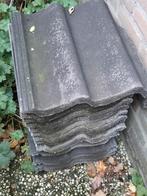 15 gebruikte grijze dakpannen, Doe-het-zelf en Verbouw, Dakpannen en Dakbedekking, Ophalen, Steen of Klei, Minder dan 5 m², Dakpannen