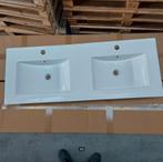 Wastafel 121 x 17 x 46 glans wit met 2 kraangaten nr80, Huis en Inrichting, Woonaccessoires | Overige, Ophalen of Verzenden, Nieuw