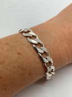 V4 Prachtige zilveren armband gourmet schakel, Sieraden, Tassen en Uiterlijk, Armbanden, Ophalen of Verzenden, X, Zilver, Zilver