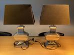2 x tafellamp met massieve voet in “barok” stijl, Gebruikt, Barok, Ophalen of Verzenden, Metaal