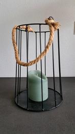 Mooi windlicht, Gebruikt, 25 tot 50 cm, Zwart, Ophalen of Verzenden