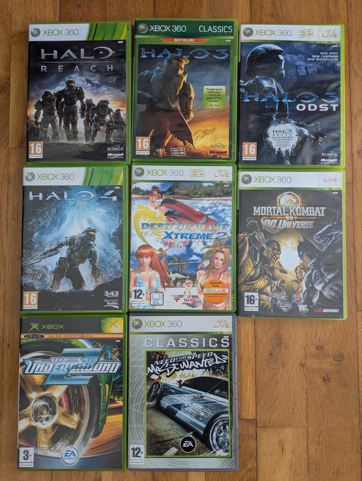 8 Xbox Games - 7x Xbox 360 + 1x Xbox Original, Spelcomputers en Games, Games | Xbox 360, Zo goed als nieuw, 1 speler, Ophalen of Verzenden