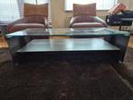 Salontafel glas/zwart, Ophalen, Gebruikt, 100 tot 150 cm, Glas