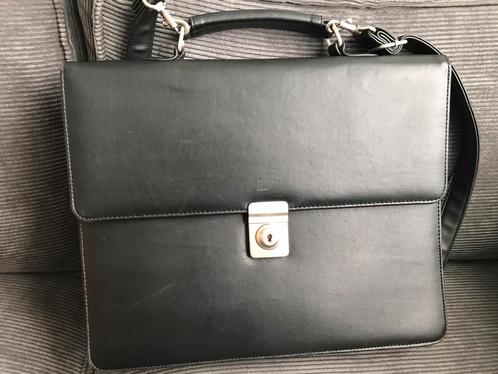 Leren aktetas in prima staat. Merk SAP Bodenschatz. Zwart., Sieraden, Tassen en Uiterlijk, Tassen | Schoudertassen, Gebruikt, Overige merken
