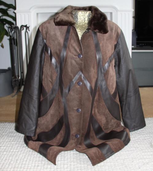 Prachtige Leren Giorgio Mobiani Jas (Maat 50) € 65,-, Kleding | Dames, Jassen | Winter, Zo goed als nieuw, Maat 46/48 (XL) of groter
