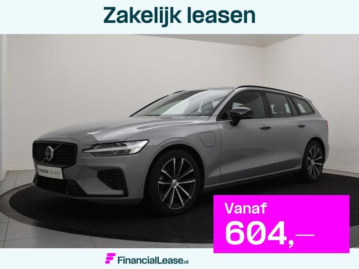 Volvo V60 T6 PLUG-IN HYBRID LONG RANGE PLUS DARK 360GR CAM S, Auto's, Volvo, Bedrijf, Lease, Financial lease, V60, 4x4, ABS, Achteruitrijcamera