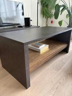 Salontafel – Zwart & Hout, met Opbergruimte, Ophalen, 100 tot 150 cm, 50 tot 75 cm, 50 tot 100 cm
