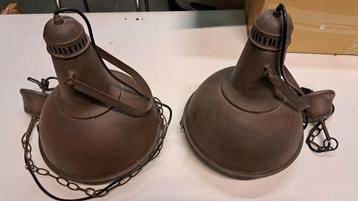 Industriële Hanglampen Set van 2 stuks beschikbaar voor biedingen