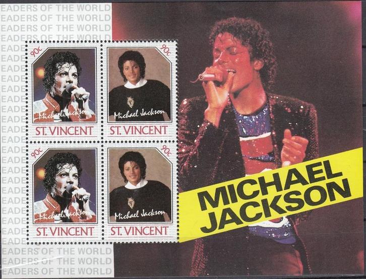 St. Vincent -MZ- 1985 - Muziek - Michael Jackson -1-, Postzegels en Munten, Postzegels | Amerika, Postfris, Midden-Amerika, Verzenden