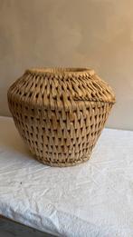 Vintage rieten mand, Gebruikt, Minder dan 30 cm, Minder dan 60 cm, Rond