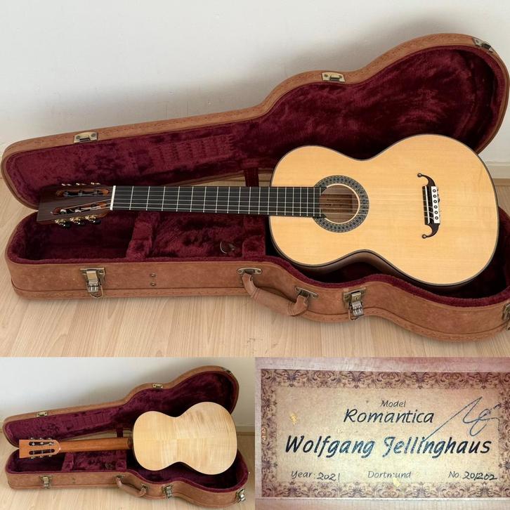 Jellinghaus Romantica (nieuwstaat!), Muziek en Instrumenten, Snaarinstrumenten | Gitaren | Akoestisch, Zo goed als nieuw, Klassieke of Spaanse gitaar