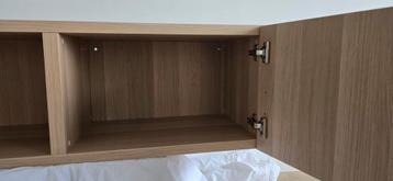 3 ikea besta wandmeubel kastjes met ophangrails - afbeelding 3