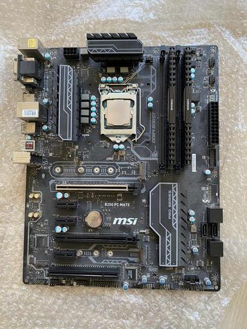 Msi b250 pc mate moederbord met  i5 7500 cpu beschikbaar voor biedingen