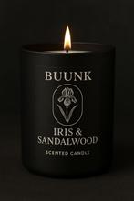 Geurkaars Buunk Iris & Sandalwood, Overige materialen, Zwart, Nieuw, Ophalen of Verzenden