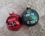 Kerstballen met tekst/naam 3+1 GRATIS, Diversen, Kerst, Ophalen of Verzenden, Nieuw