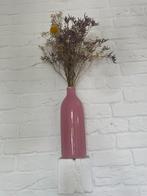 Pink Vaas met droge bloemen, Ophalen, Gebruikt