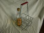 vintage metalen flessen drager Tomado, Huis en Inrichting, Woonaccessoires | Wijnrekken, Gebruikt, Verzenden, Minder dan 5 flessen